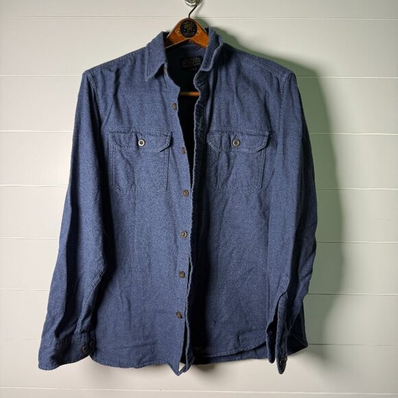Pendleton Men's Burnside Shirt Button Up Long Sleeve Navy Flannel Size M - Picture 1 of 8